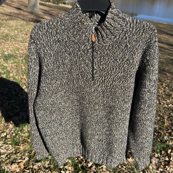 Brunello Cucinelli Cashmere Wool Pullover Sweater 1/4 Zip Mens 50 Melange - Picture 3 of 14